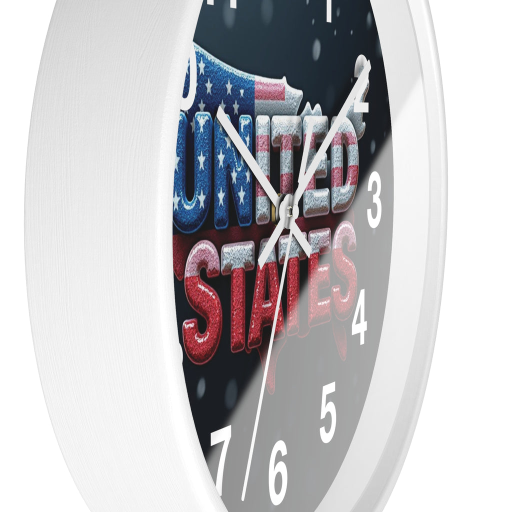 Patriotic United States Wall Clock - Perfect for Home or Office Decor