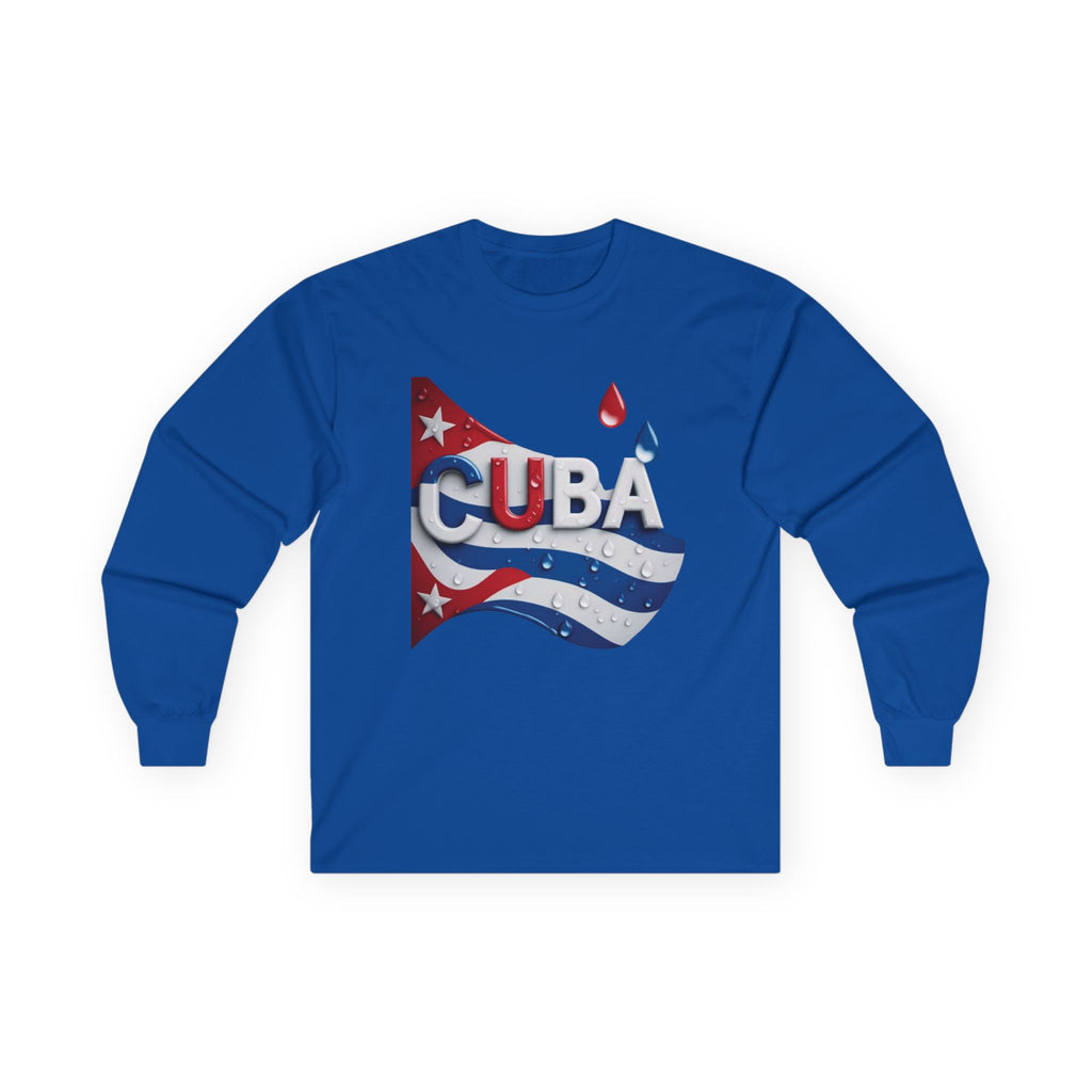 Camiseta de manga larga con la bandera de Cuba