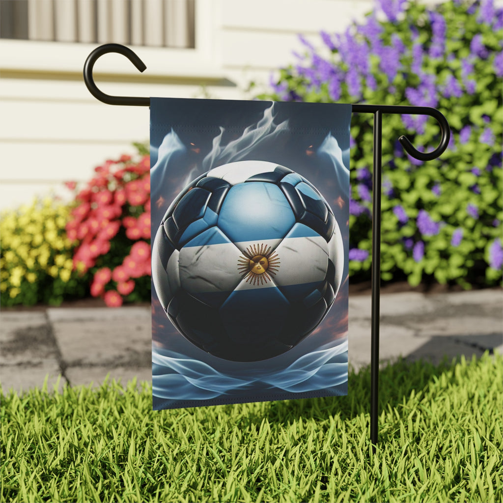 Argentina Soccer Ball Garden Flag – Football Fan Garden Banner