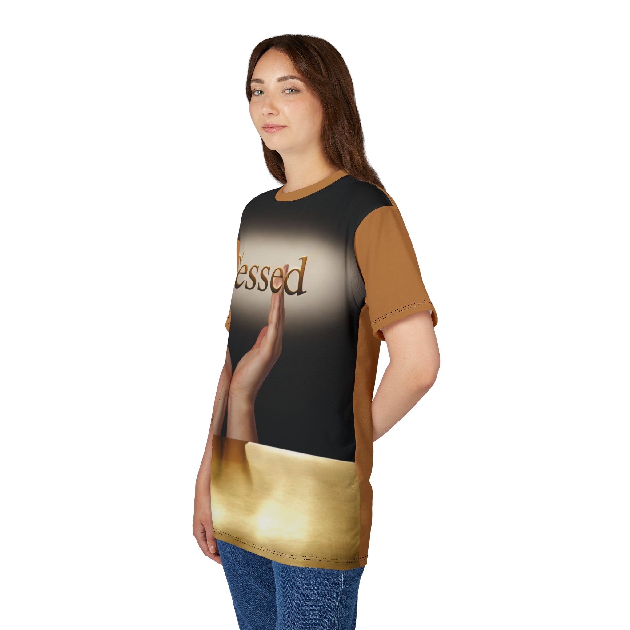 Blessed Unisex Cut &amp; Sew Tee, Inspirational Apparel, Spiritual Gift, Faith-Based Fashion, Unique T-Shirt, Everyday Wear