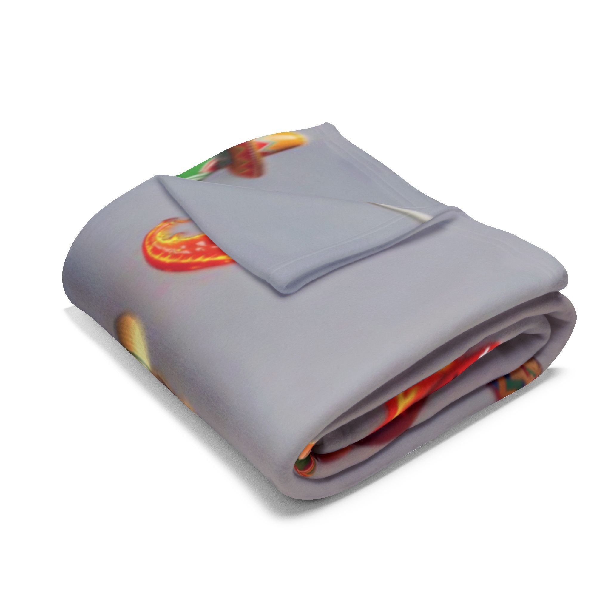 Colorful Mexican-themed Arctic fleece blanket - perfect for cozy celebrations