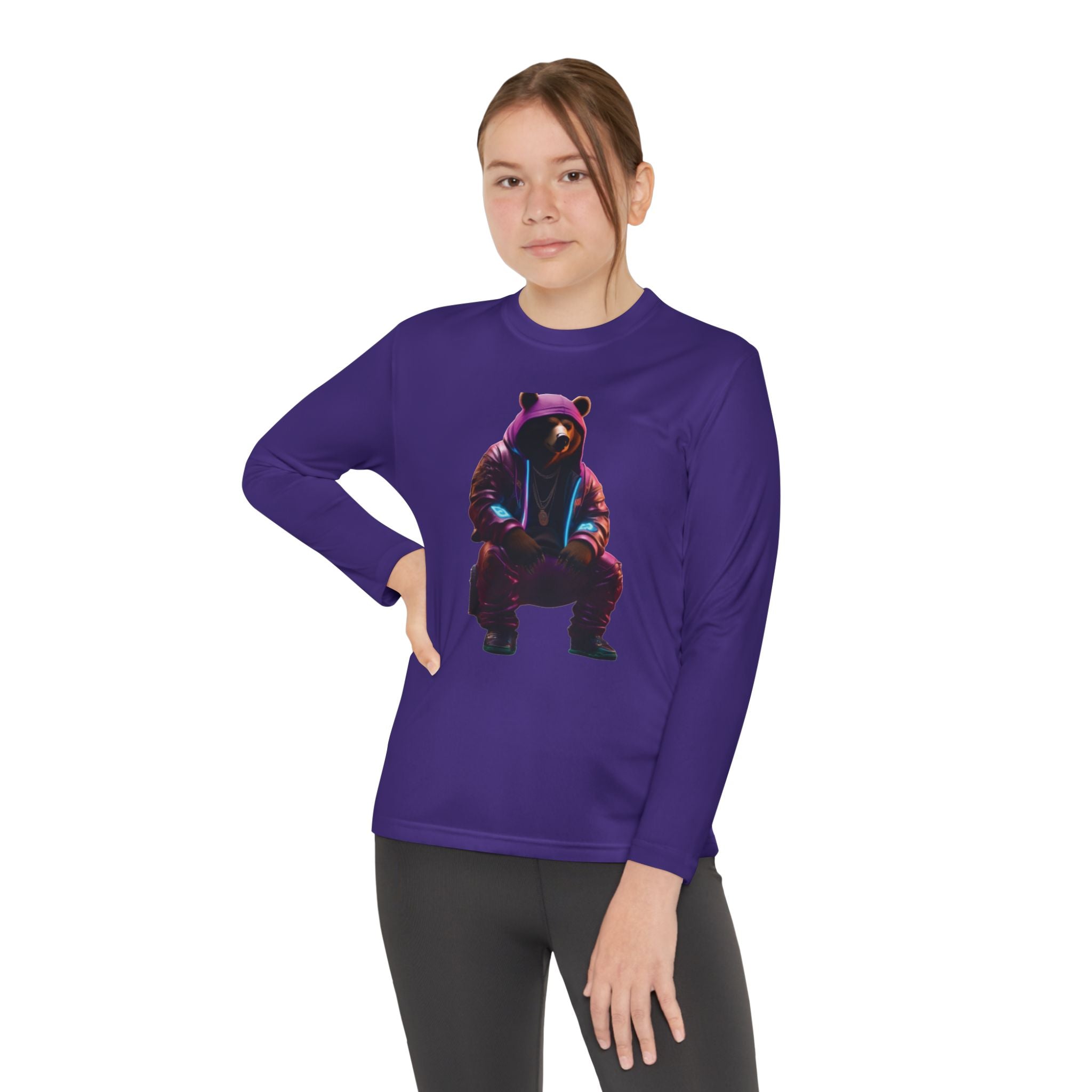 Youth T-Shirt Cute Bear Design for Girls