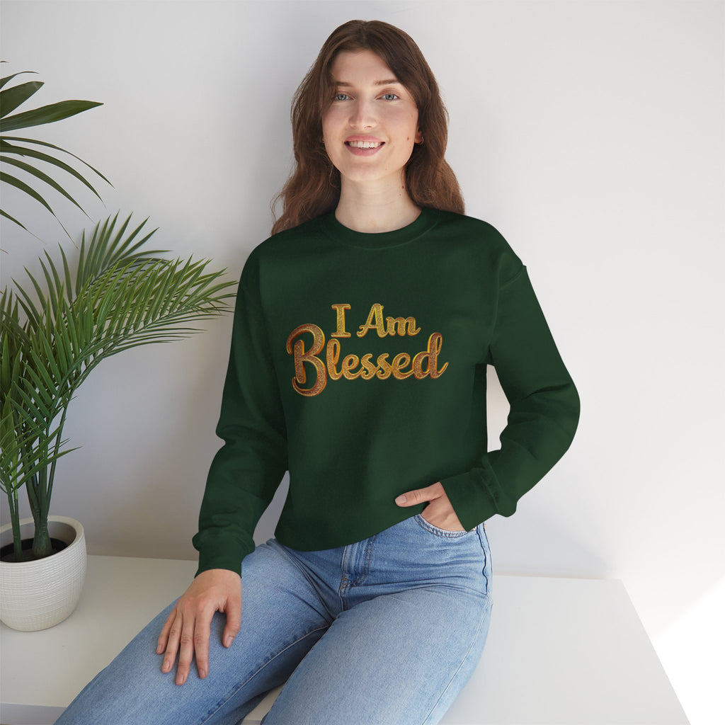 Blessed Crewneck Sweatshirt - Cozy Spiritual Apparel for Mindfulness, Perfect Gift for Holidays, Spiritual Retreats, Self-Care