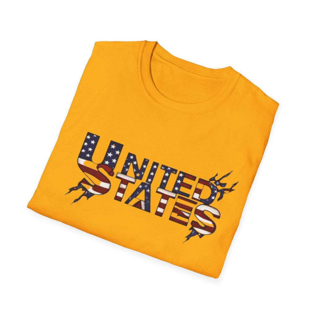 Patriotic USA T-Shirt - Unisex Softstyle Tee for Independence Day