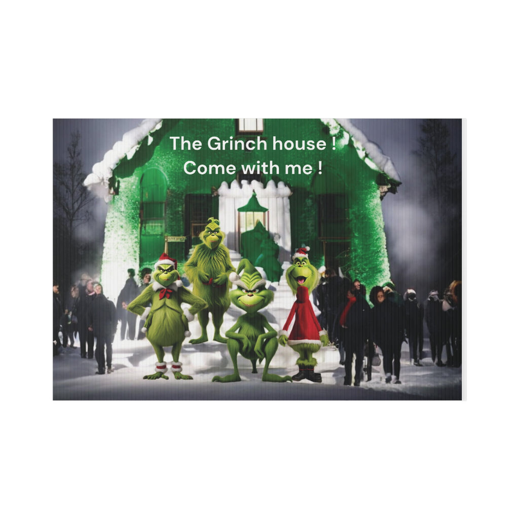 Lawn Sign - Grinch's House Christmas Decoration ( image  AI )