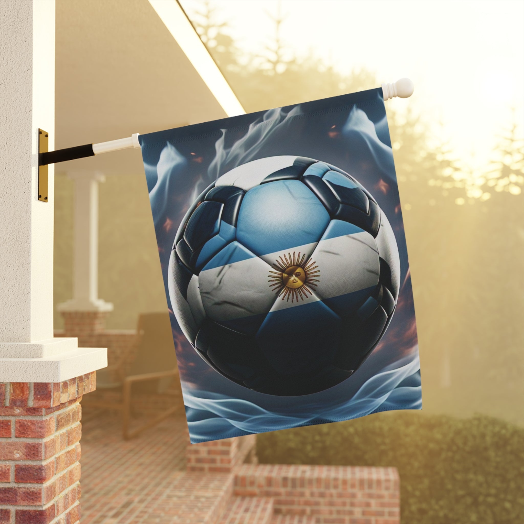 Argentina Soccer Ball Garden Flag – Football Fan Garden Banner