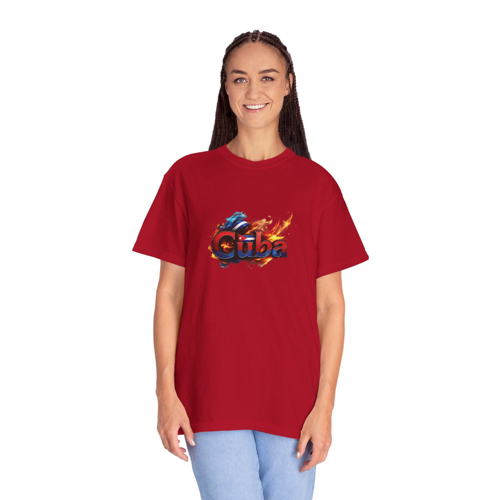 Camiseta teñida con llama cubana