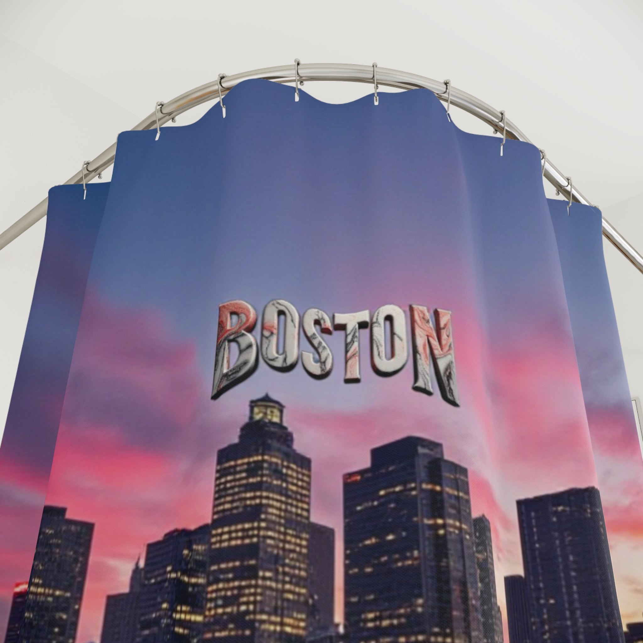 Boston Cityscape Shower Curtain - Urban Home Decor