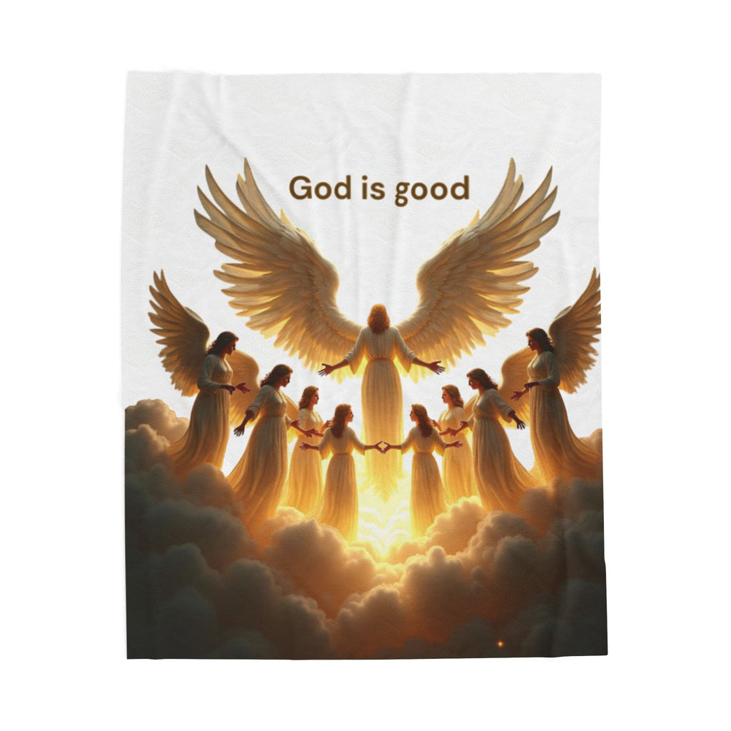 Inspirational Velveteen Plush Blanket - 'God is Good' - Cozy Home Decor for Faith &amp; Comfort