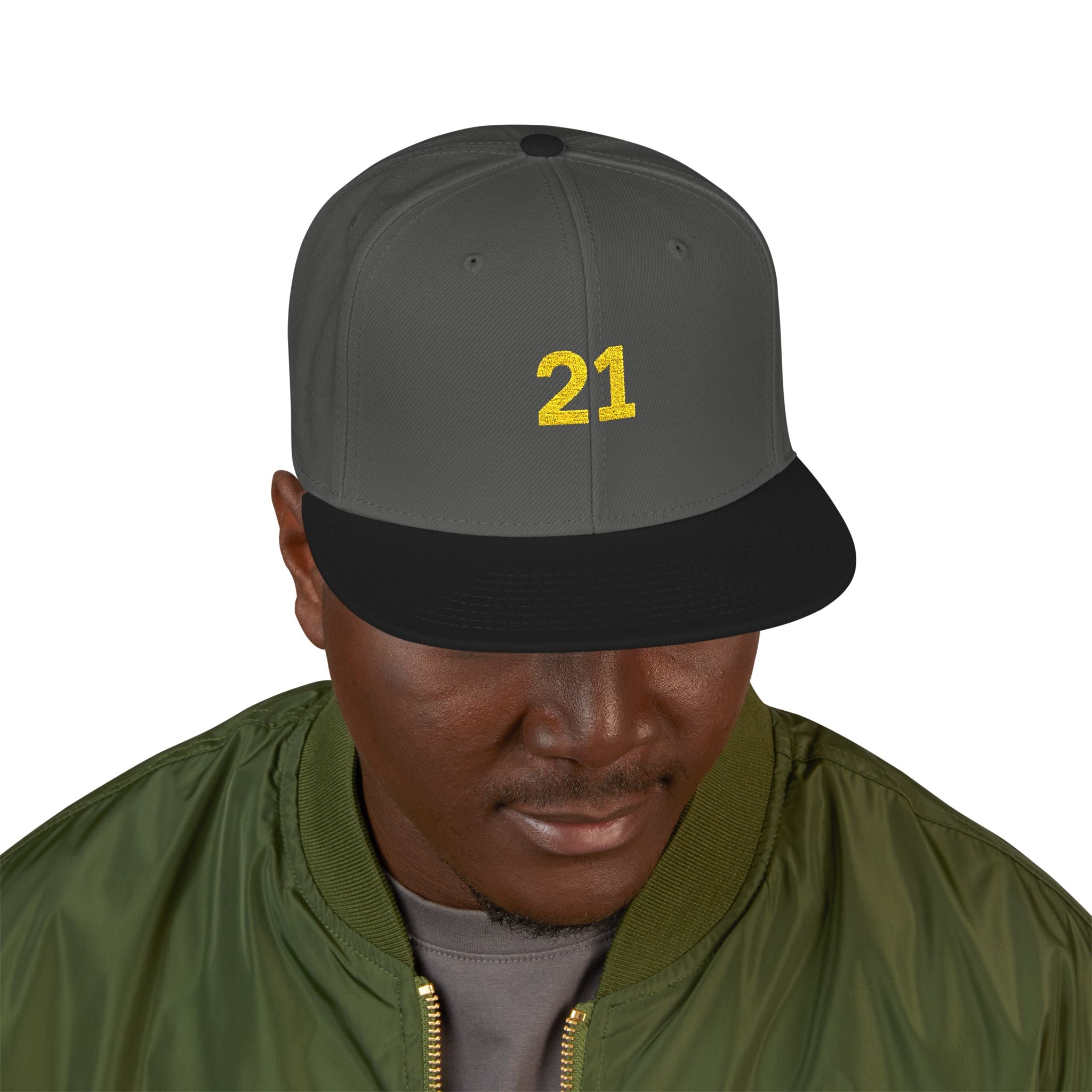 Gorra snapback bordada personalizada - Diseño Bold 21
