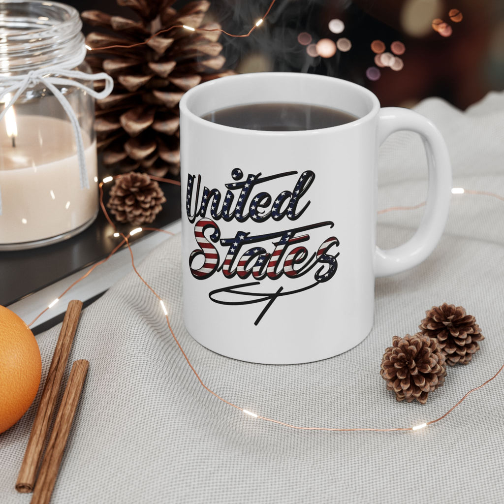 Patriotic Ceramic Mug - United States Design (11oz, 15oz)