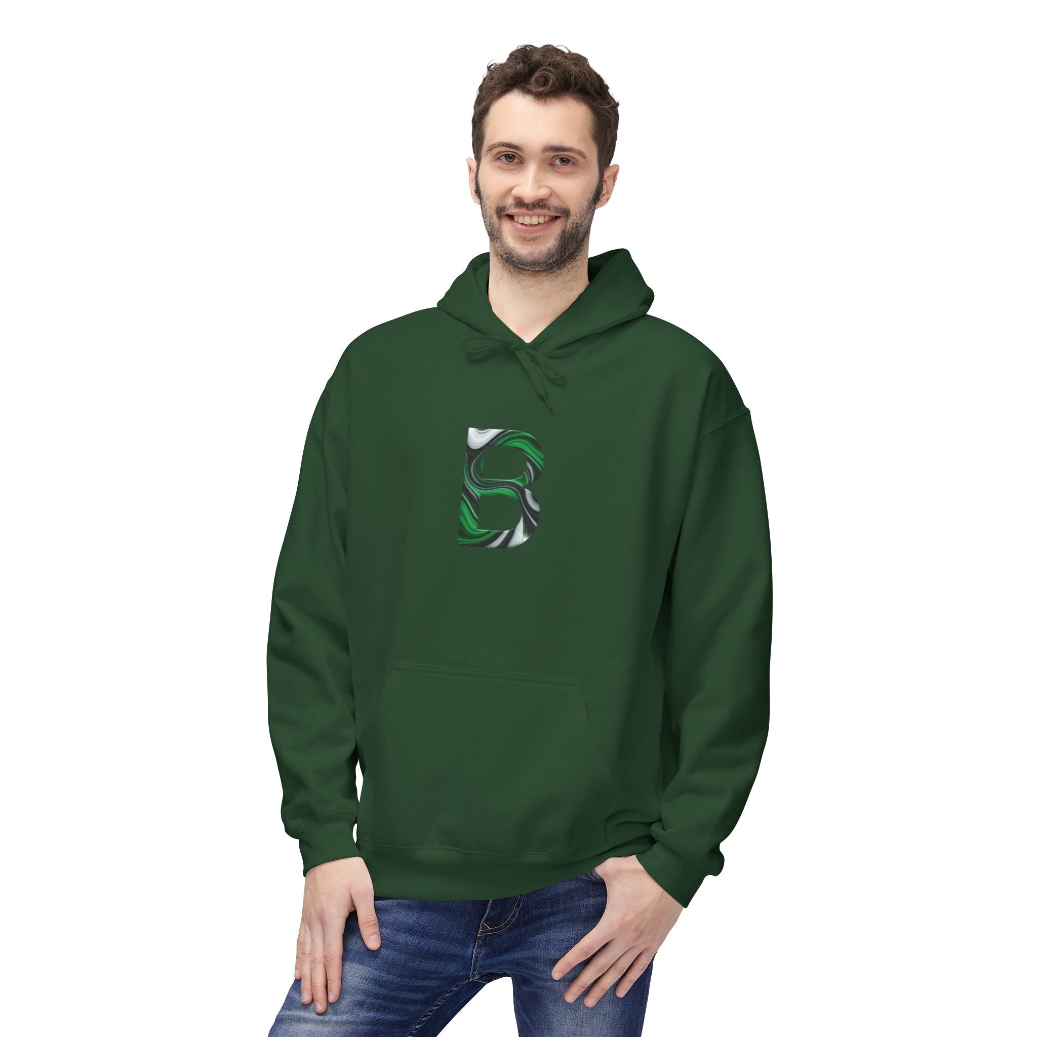 Camouflage Initial Hoodie | Unisex Softstyle Fleece Sweatshirt, Personalized Gift, Cozy Casual Wear, Perfect for All Seasons, Unique [...] 