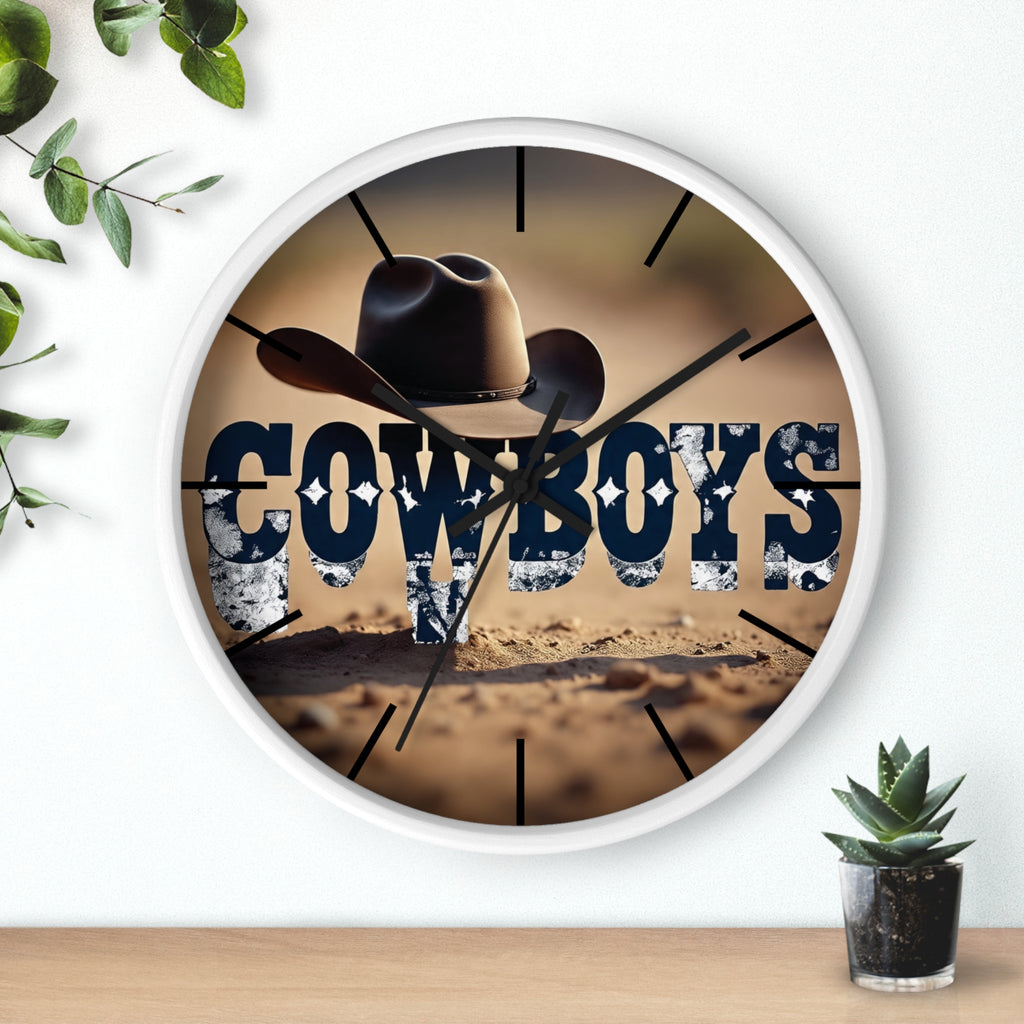 Cowboy-Themed Wall Clock, Rustic Home Decor, Cowboy Gift, Western Decor, Unique Timepiece for Country Lovers 