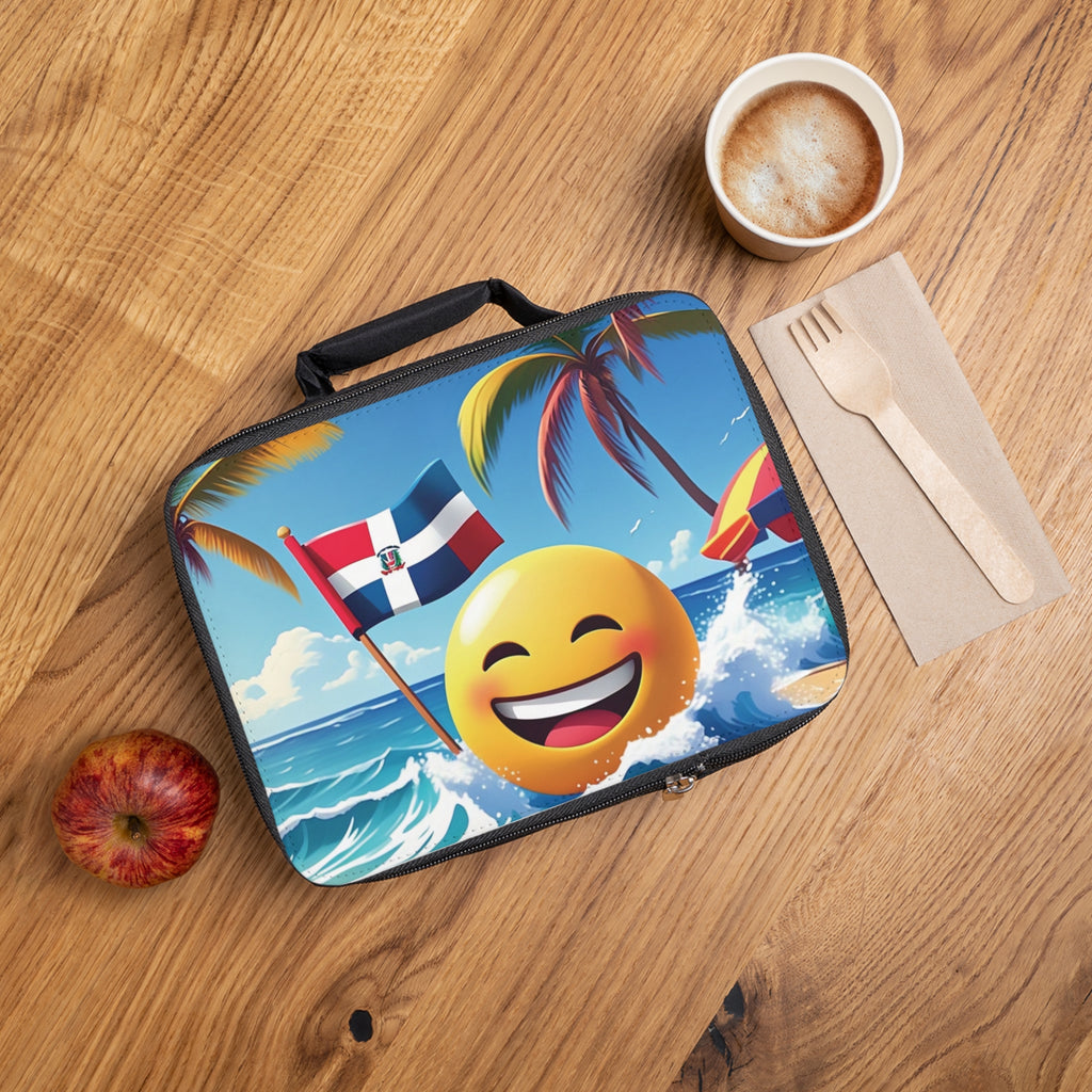 Bolsa de almuerzo con emoji playero