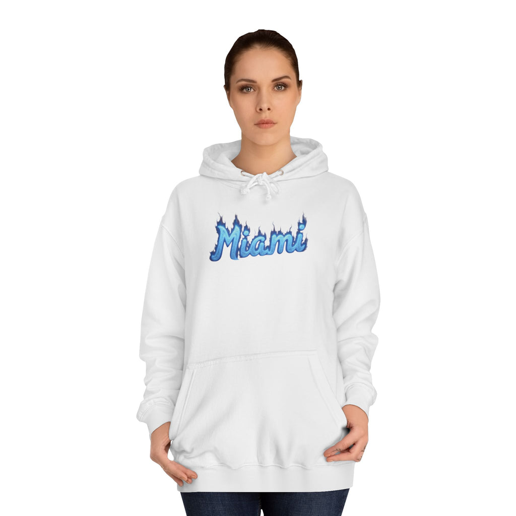 Miami Unisex College Hoodie - Cozy Campus Gear, College Student Apparel, Spring Break Style, Gift for Graduates 