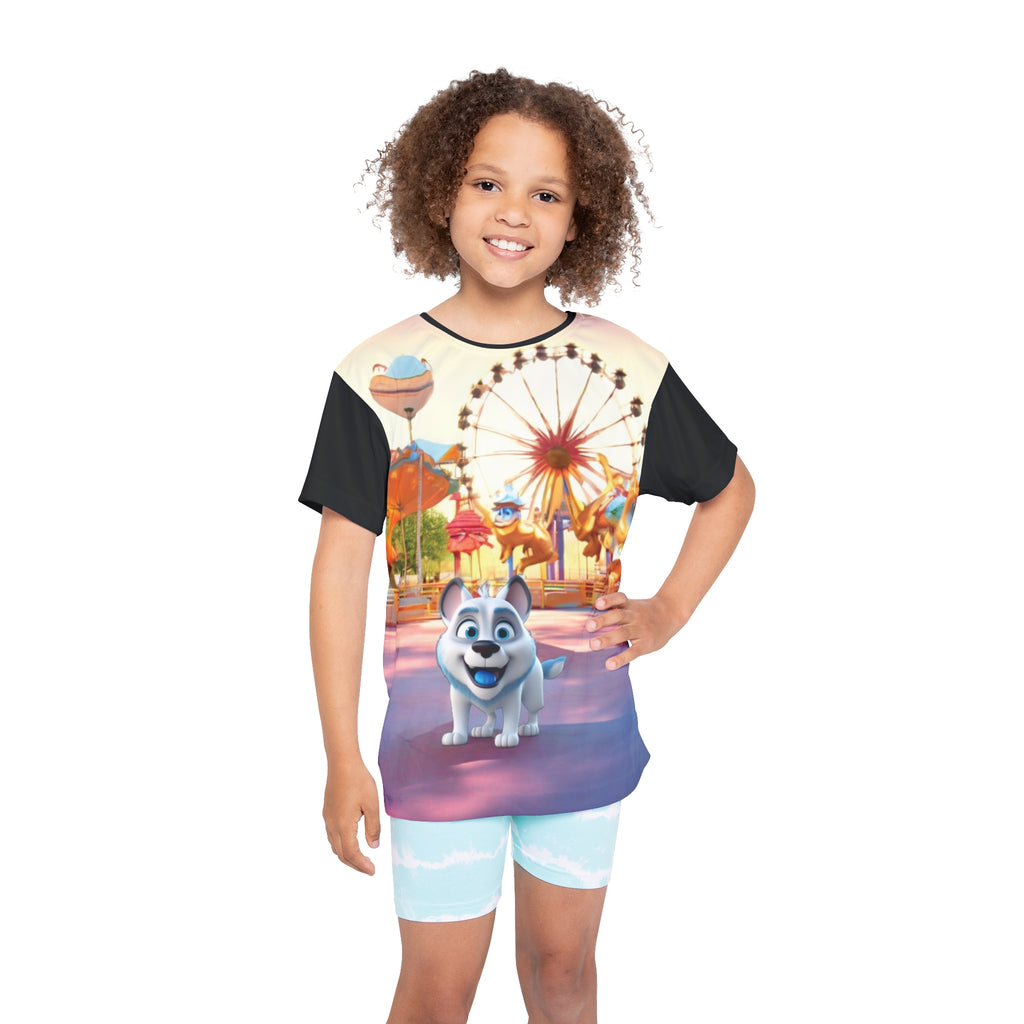 Kids T-Shirt Happy Dog Amusement Park Gift 