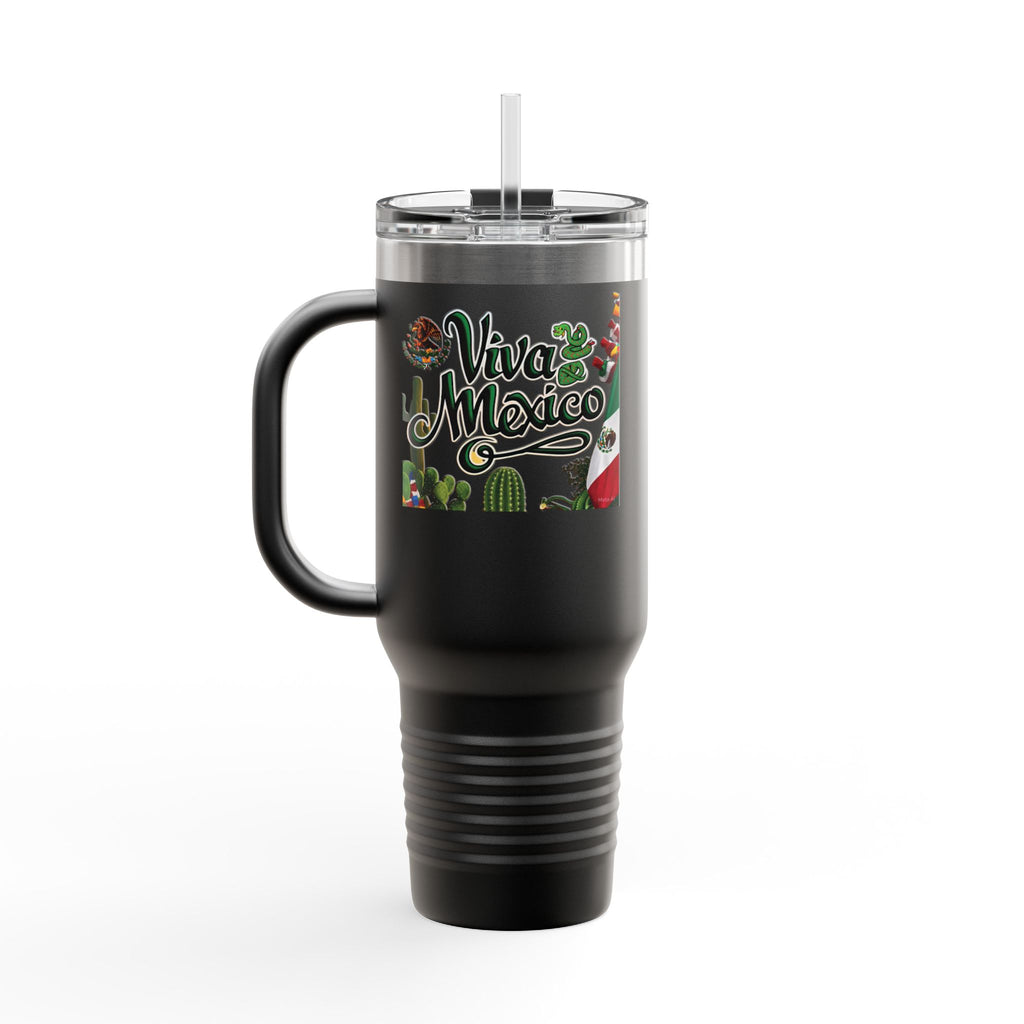 Taza de viaje térmica Viva México- 40oz Cactus Design