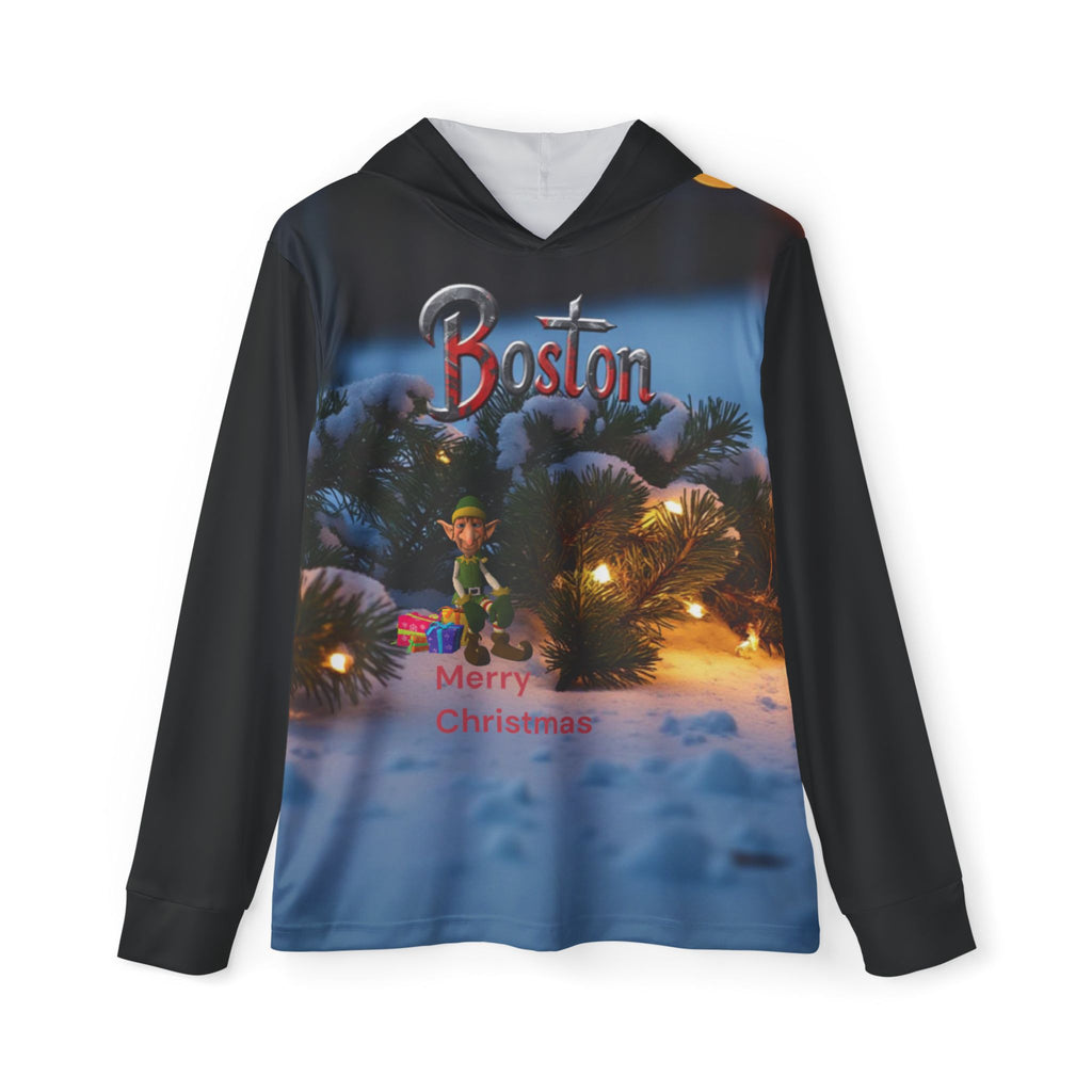 Boston Christmas Hoodie - Merry Christmas Holiday Hooded Sweatshirt