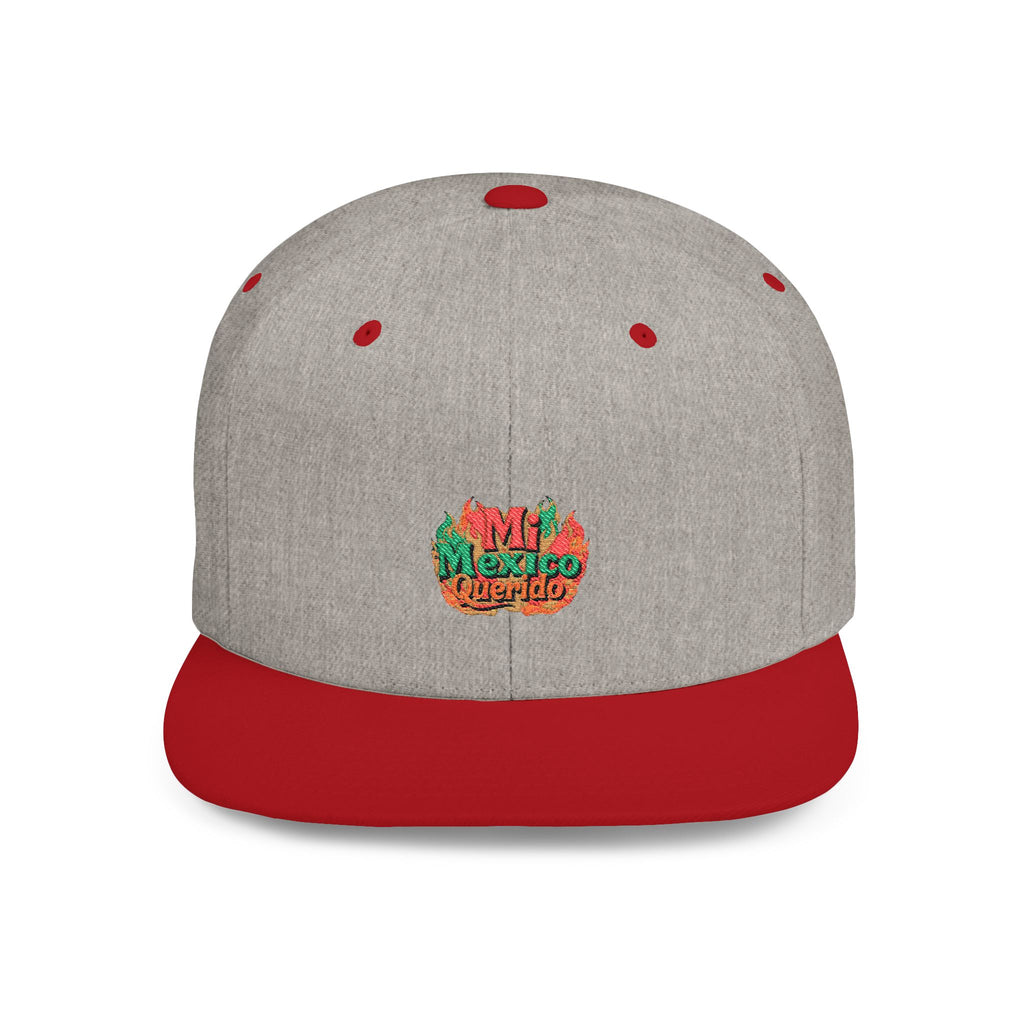 Gorra Snapback de visera plana - Gorra bordada "Mi México Querido" para amantes de la aventura