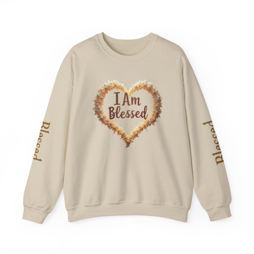Unisex Heavy Blend™ Crewneck Sweatshirt with 'I Am Blessed' Design, Cozy Gift for Thanksgiving, Affirmation Apparel, Inspirational [...]