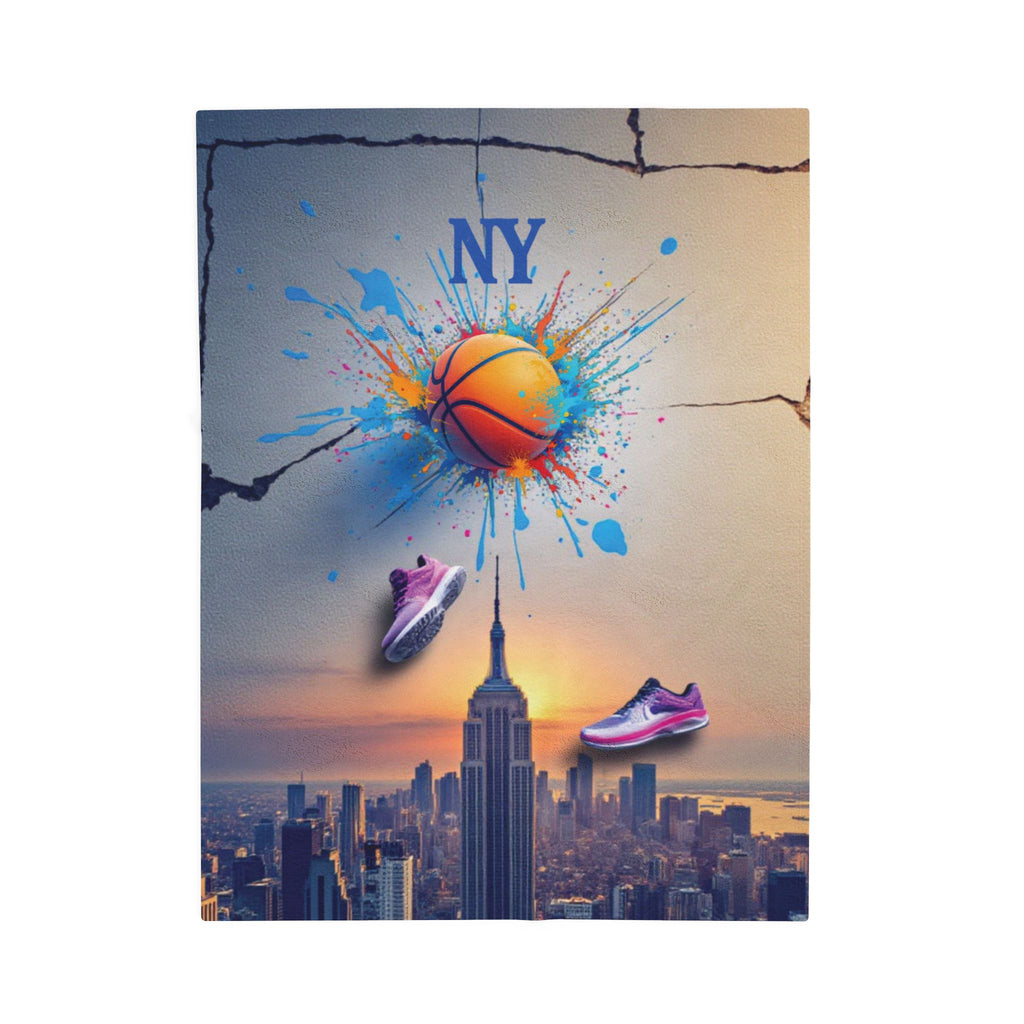 Urban Basketball Velveteen Plush Blanket