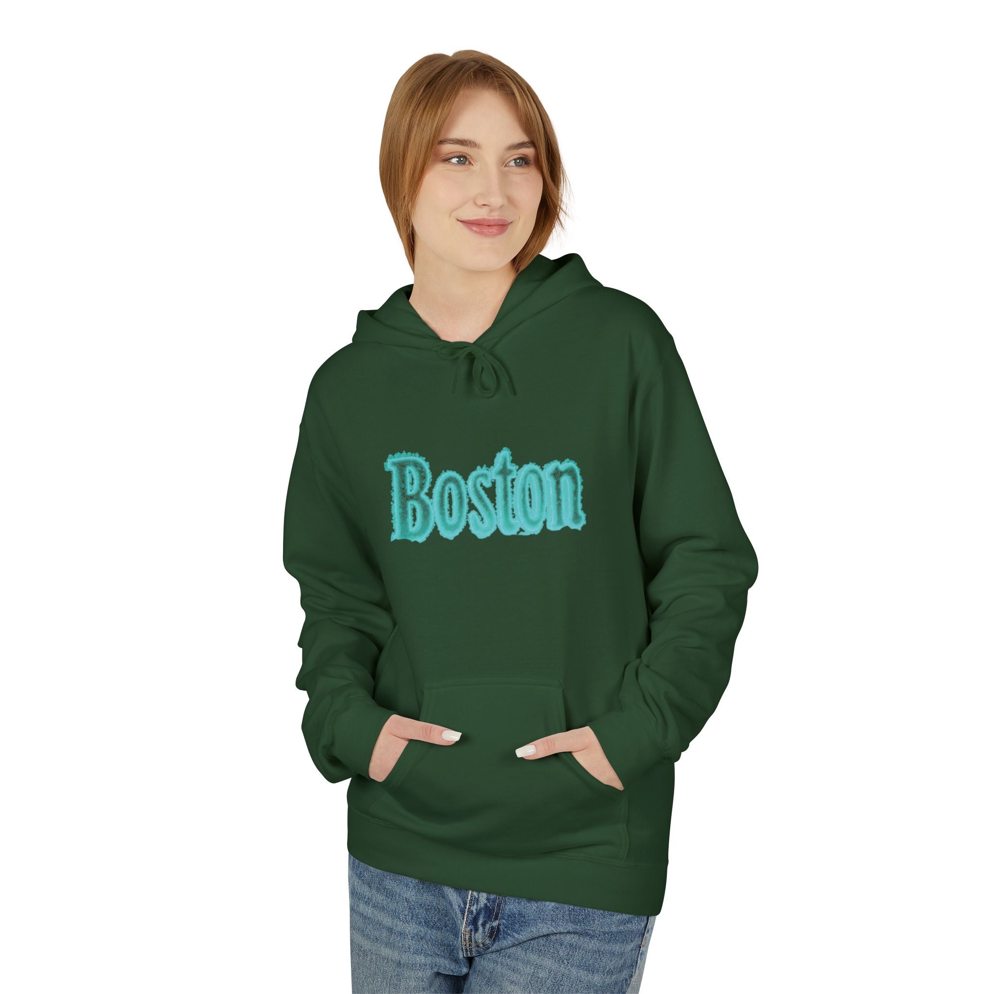 Boston Softstyle Fleece Hoodie – Cozy Unisex Sweatshirt for Boston Lovers, Perfect Gift for Birthdays, Travel, and Casual Wear