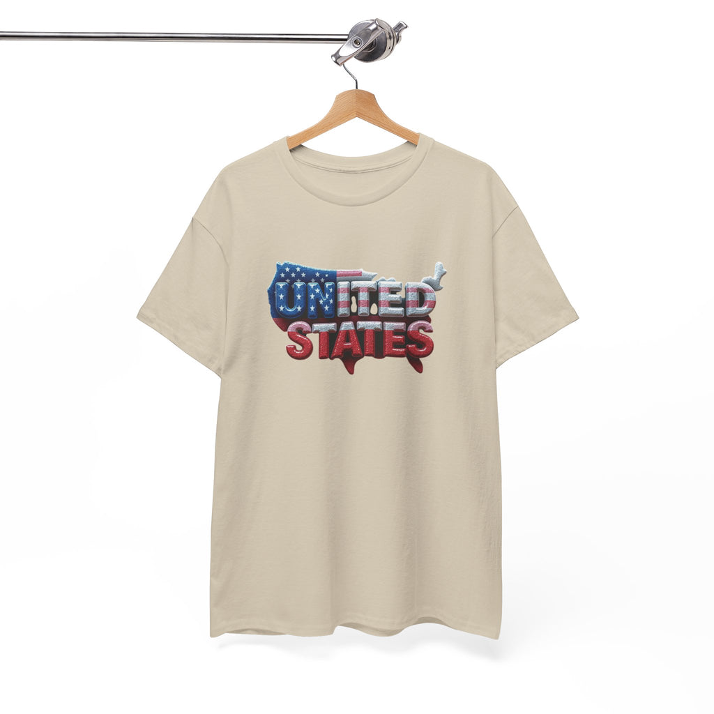 Unisex Heavy Cotton Tee - United States Graphic Tee for Patriotism & Independence Day