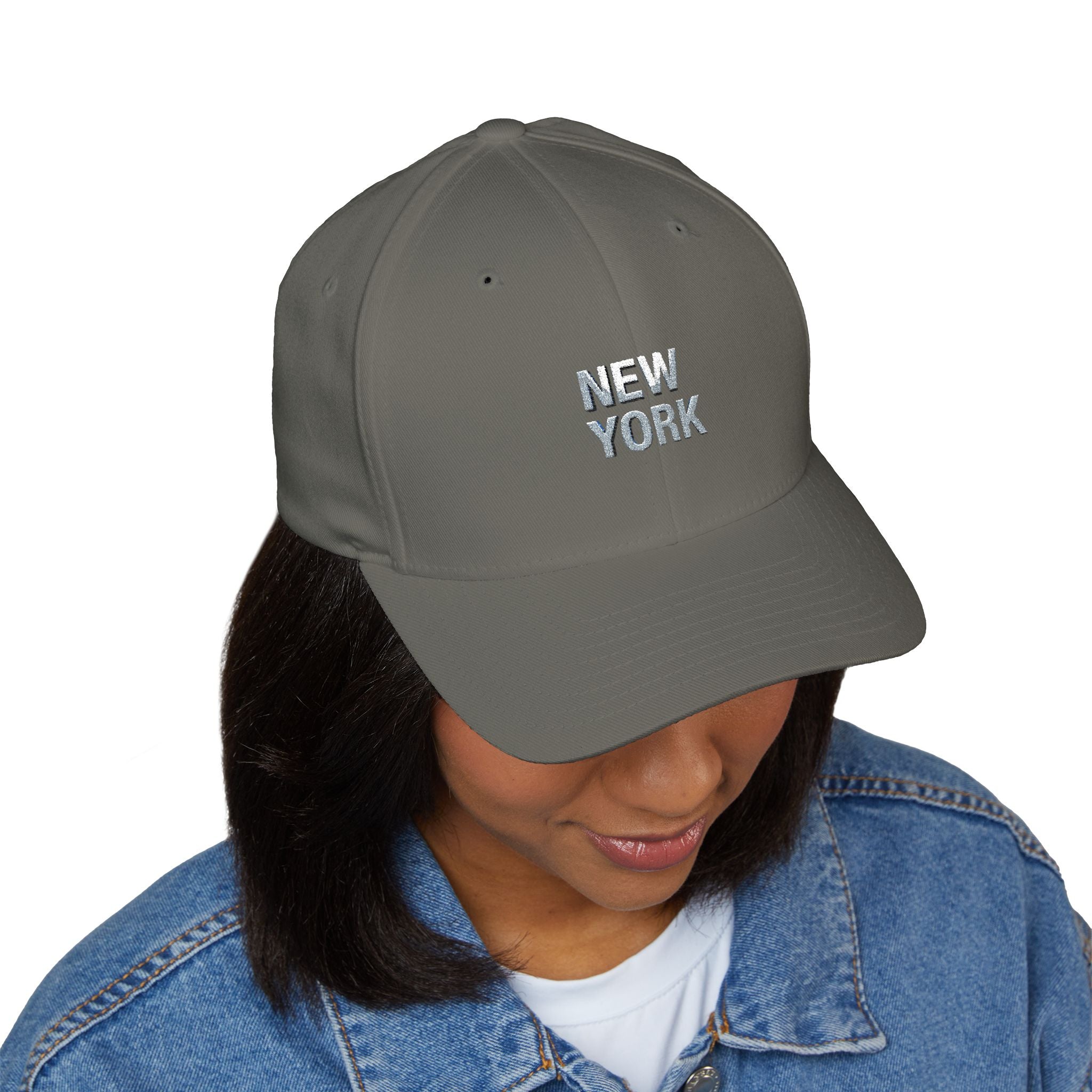 New York Embroidered Baseball Cap — Minimal City Vintage Logo Hat