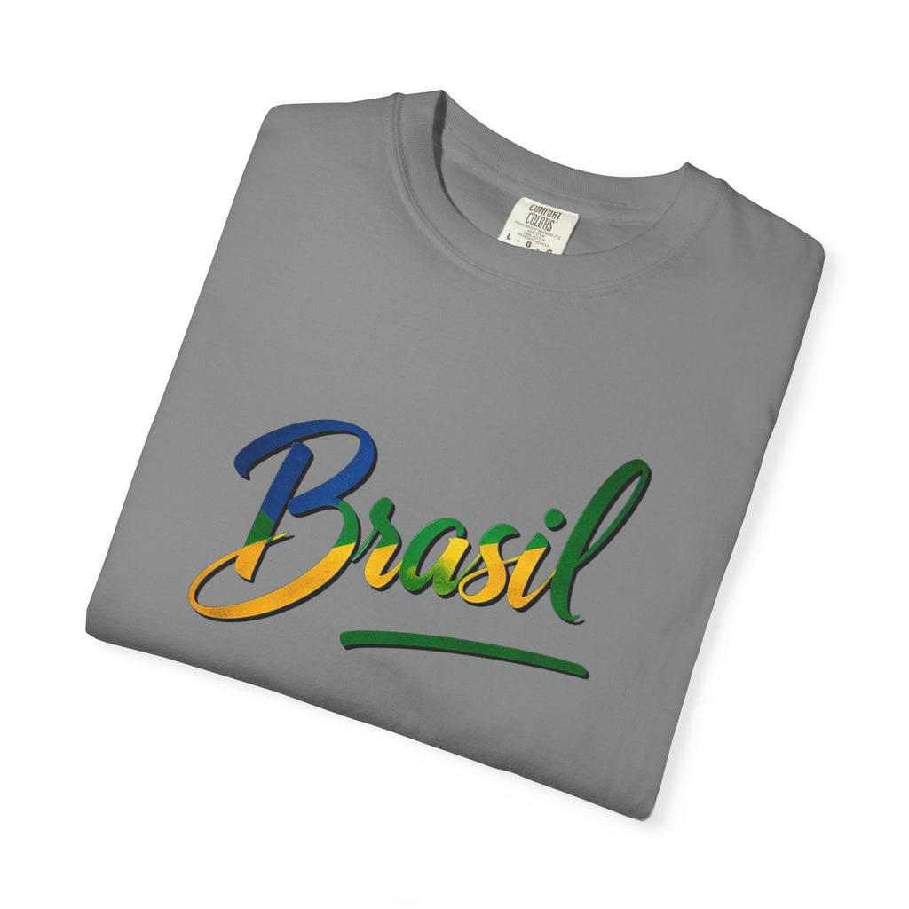 Camiseta Brasil Unissex - Camiseta Casual Tingida para Viajantes e Festividades