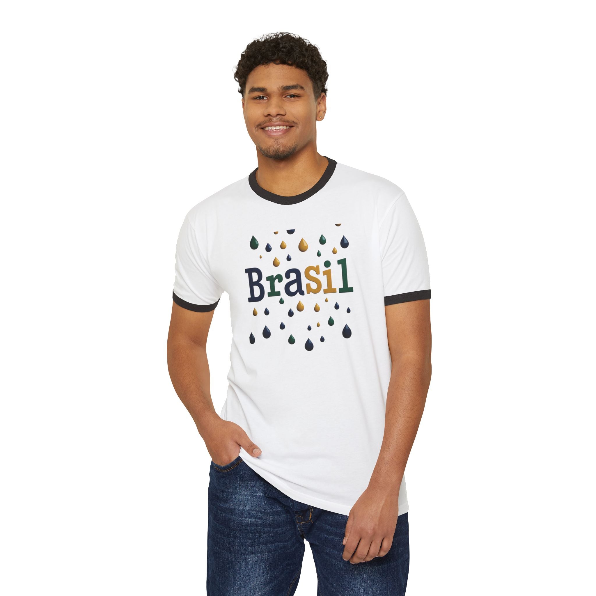 Camiseta Brasil Graphic Ringer - Camiseta estilosa e confortável para uso casual