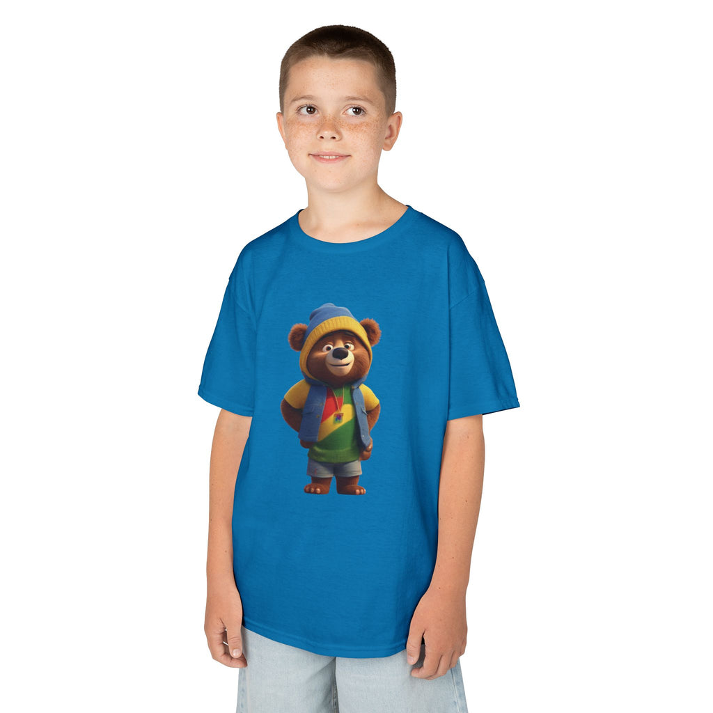 Kids T-Shirt Bear Image Funny Gift for Christmas or Birthdays 
