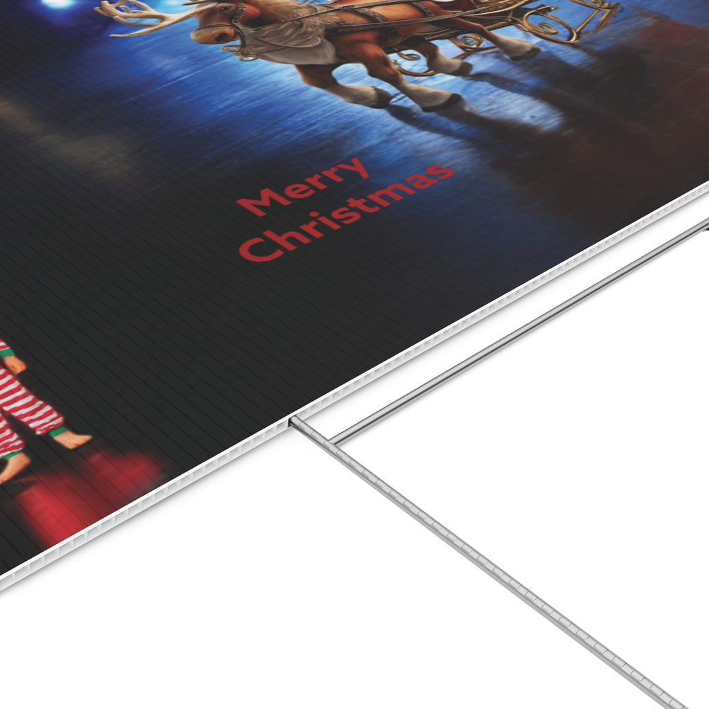 Santa Claus Lawn Sign - Christmas Gift Decoration