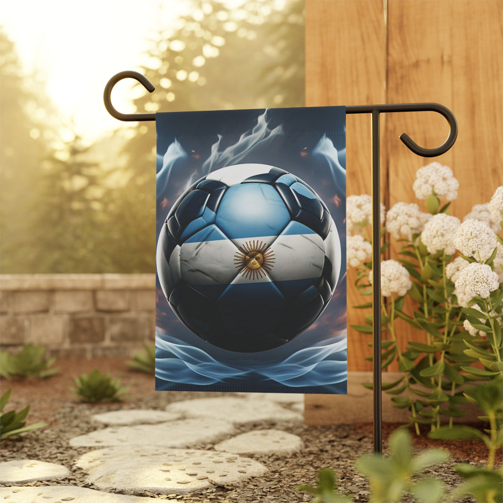 Argentina Soccer Ball Garden Flag – Football Fan Garden Banner