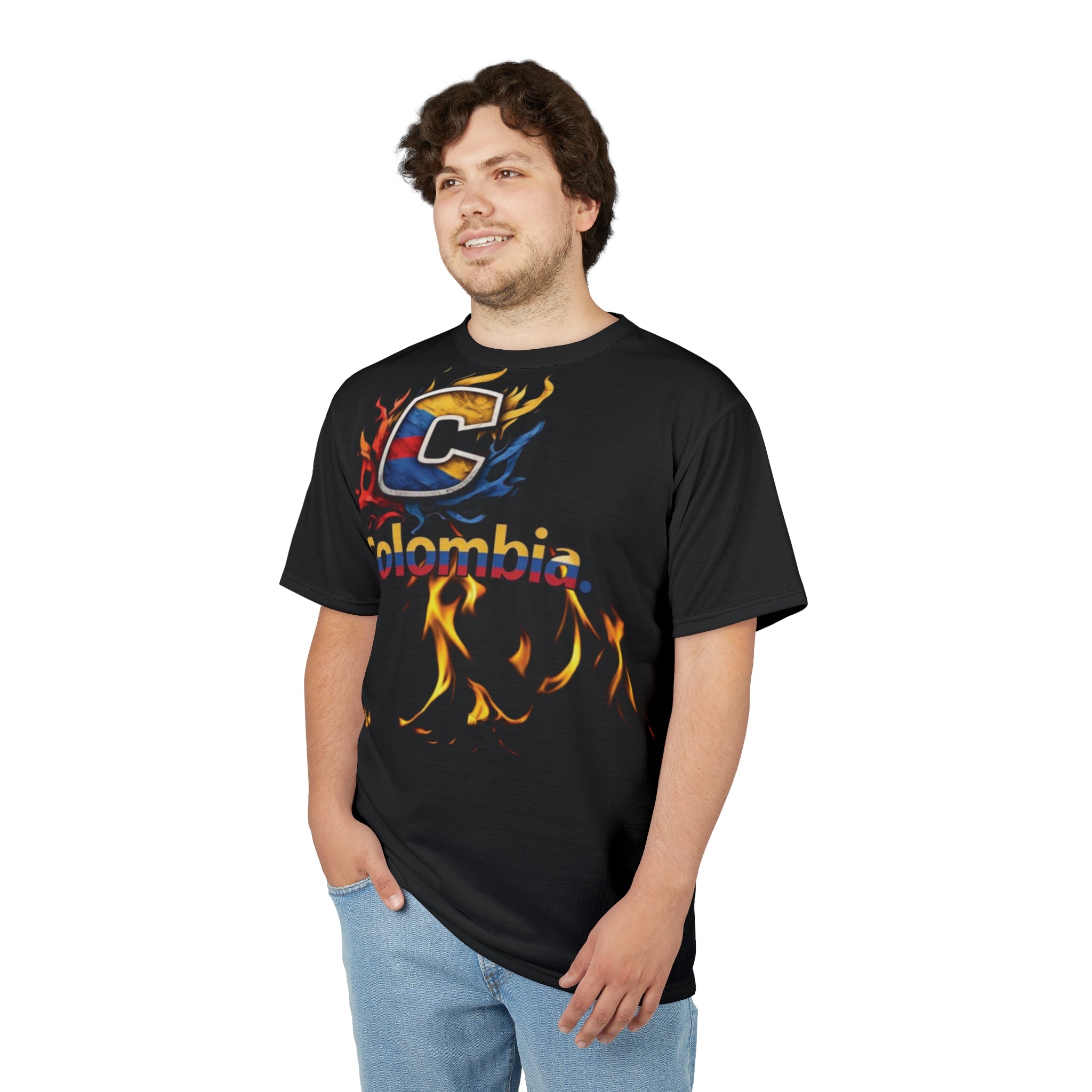 Camiseta con estampado de llama colombiana