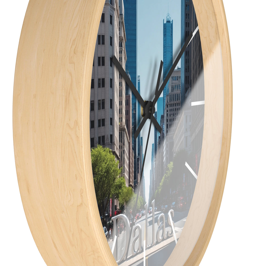 Dallas Cityscape Wall Clock - Urban Home Decor, Modern Wall Art, Gift for City Lovers, Office Decor, Dallas Souvenir