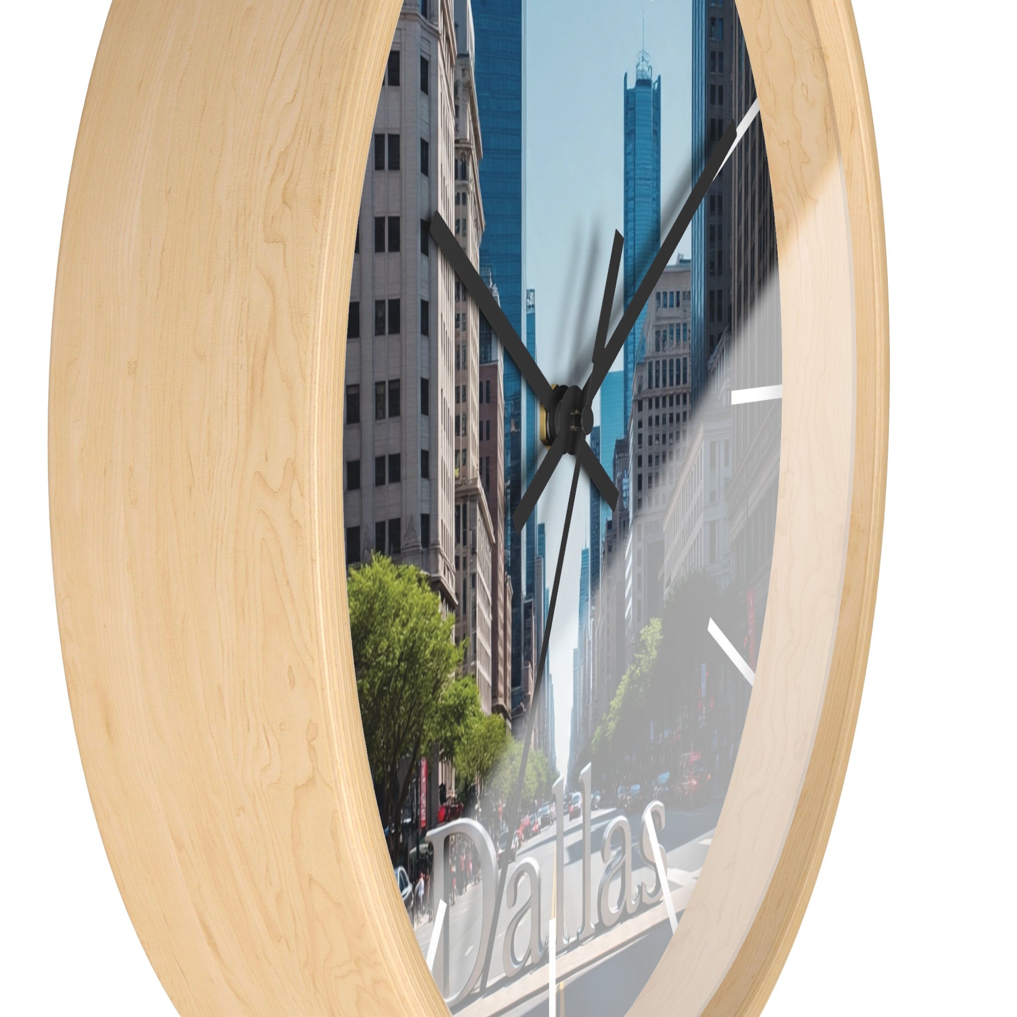 Dallas Cityscape Wall Clock - Urban Home Decor, Modern Wall Art, Gift for City Lovers, Office Decor, Dallas Souvenir