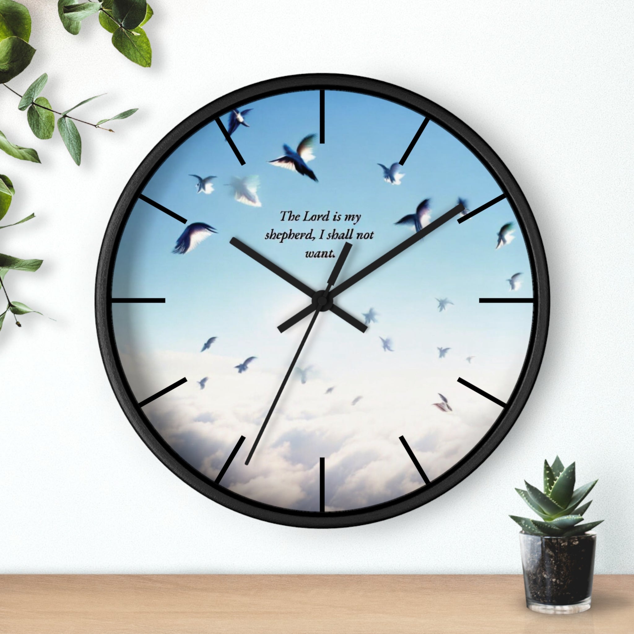 Inspirational Wall Clock, Home Decor, Gift for Loved Ones, Motivational Timepiece, Faith-Based Wall Art, Christian Gift