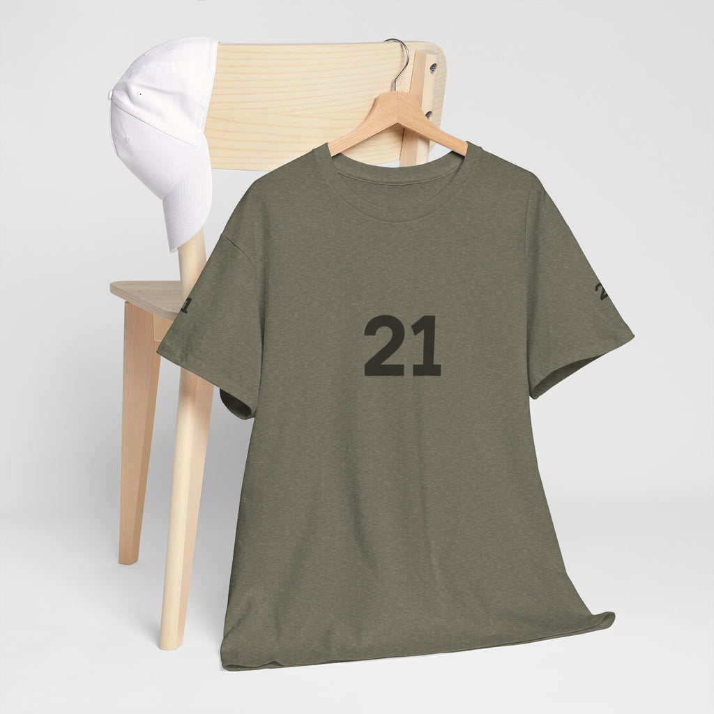 Camiseta unisex de camuflaje Puerto Rico #21. Camiseta personalizable con el número 21 para deportes y celebraciones.