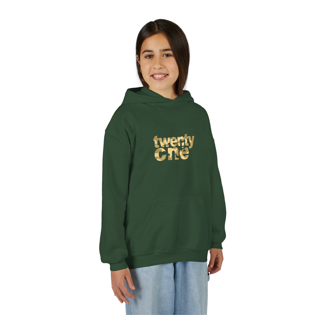 Trendy Youth Hoodie with Glitter Print