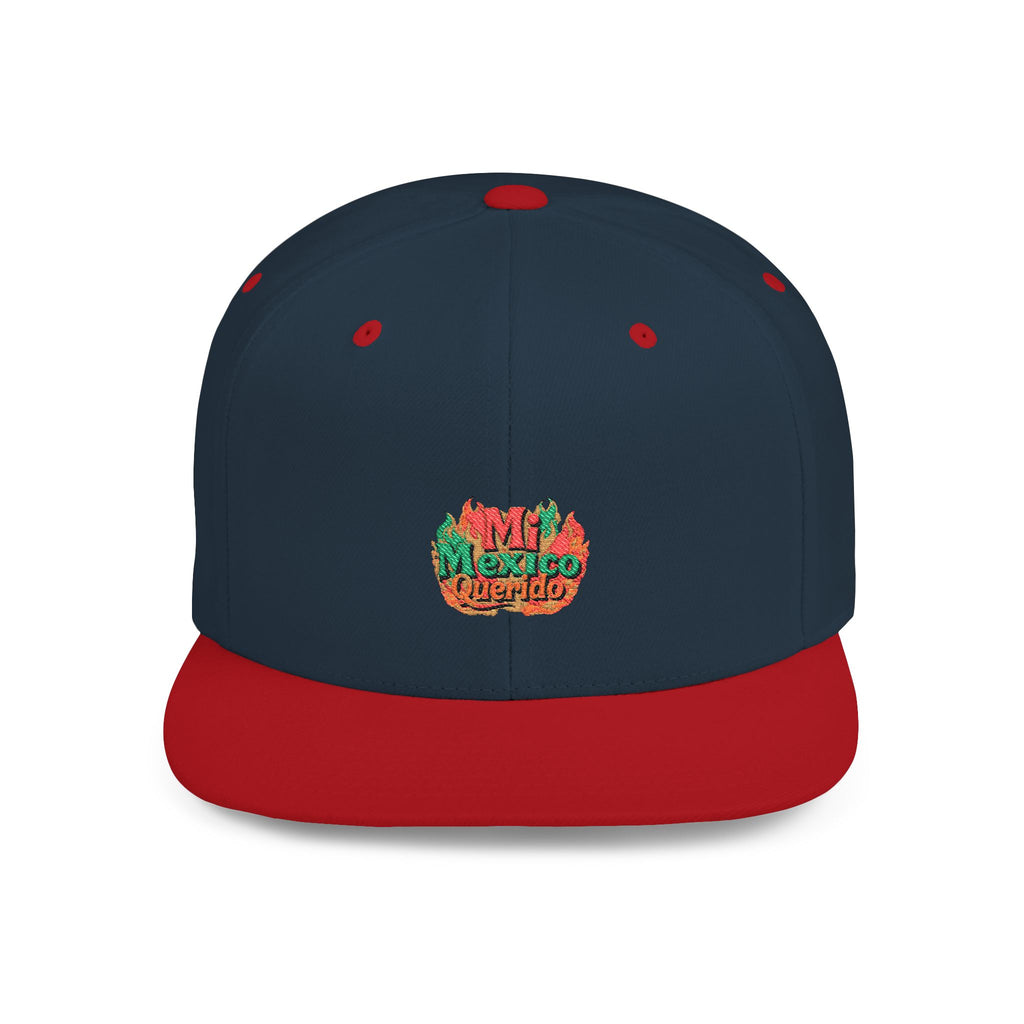 Gorra Snapback de visera plana - Gorra bordada "Mi México Querido" para amantes de la aventura