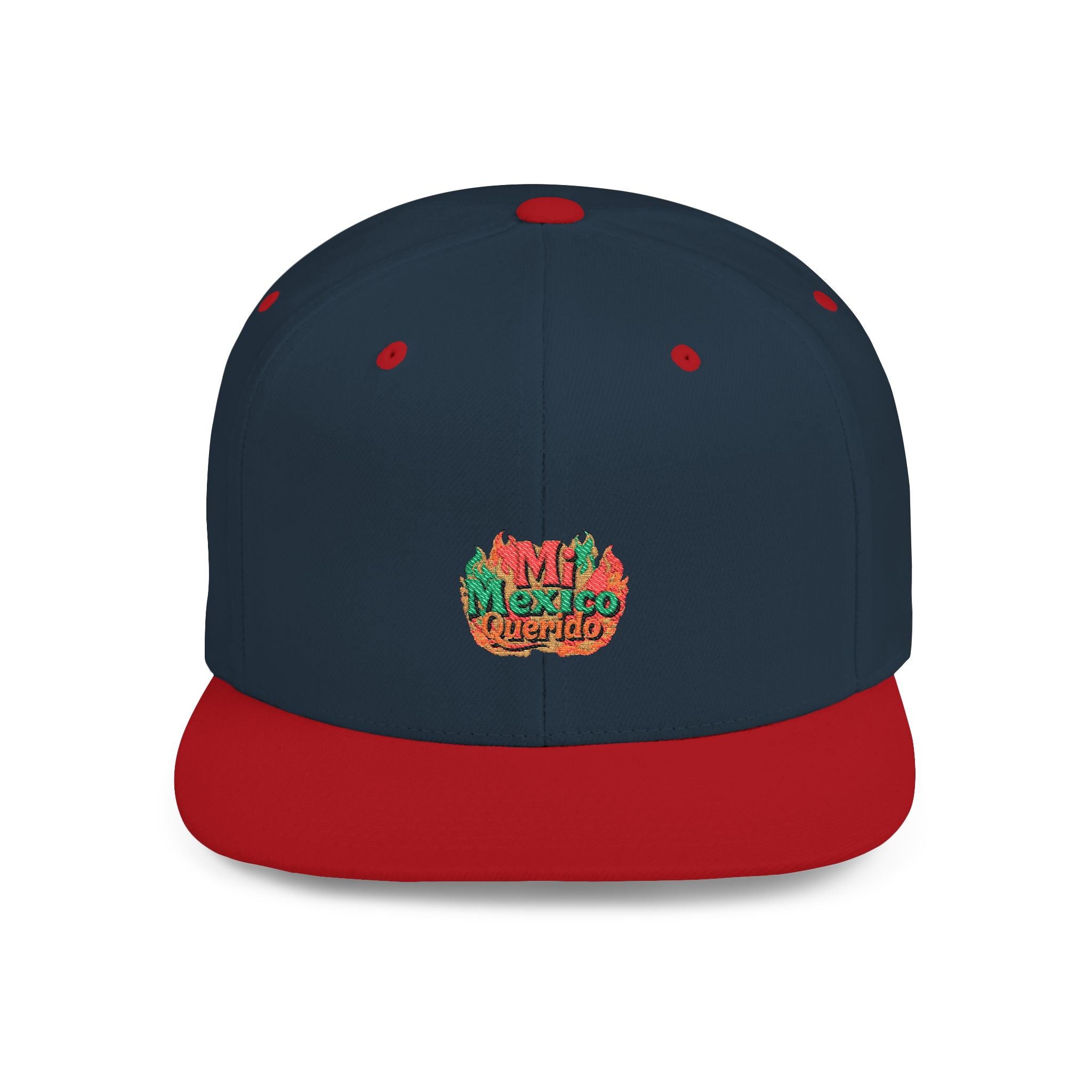 Gorra Snapback de visera plana - Gorra bordada "Mi México Querido" para amantes de la aventura