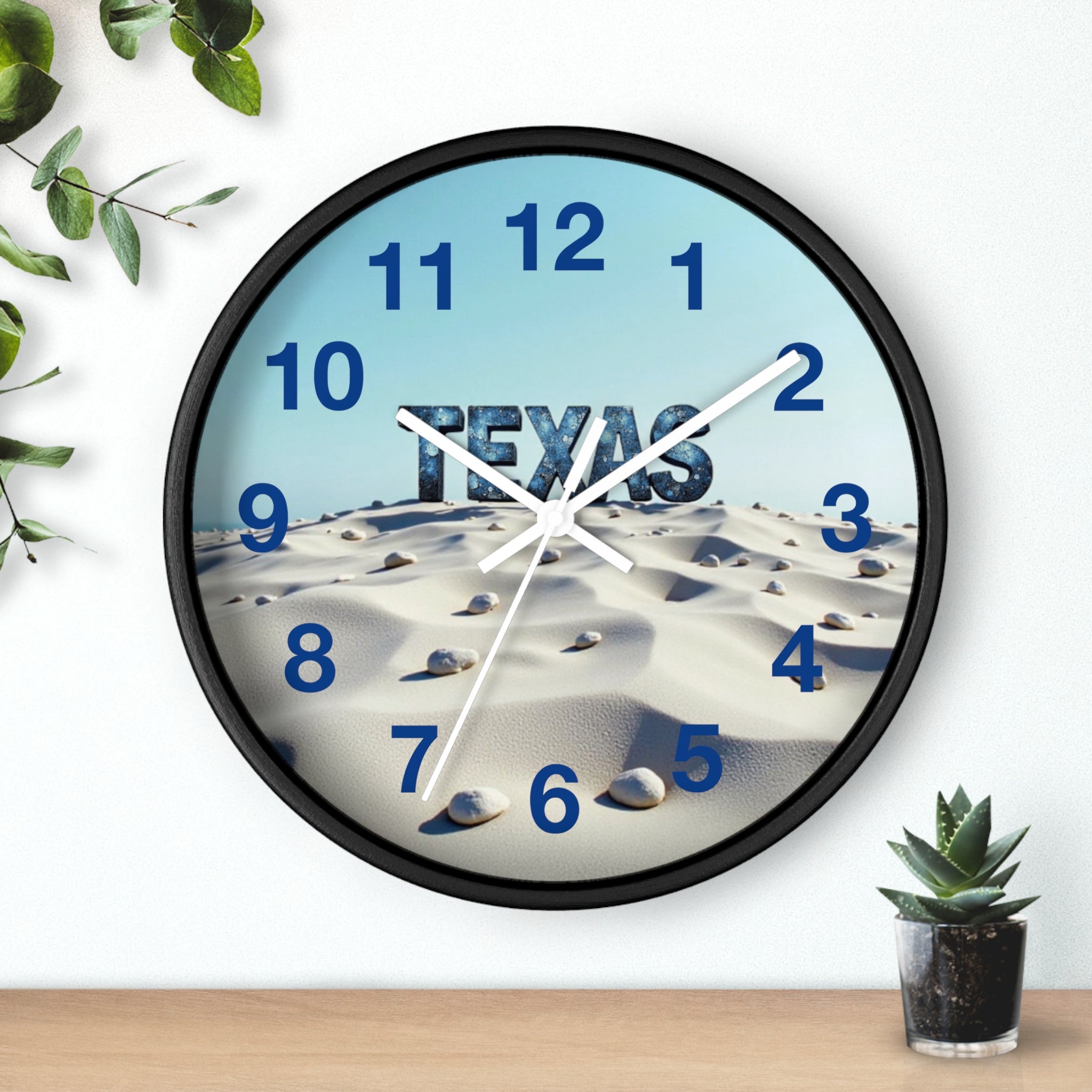 Texas Desert-Themed Wall Clock, Unique Home Décor, Gift for Texas Lovers, Beach Vibe Clock, Country Home Accent 