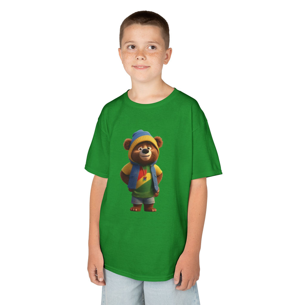 Kids T-Shirt Bear Image Funny Gift for Christmas or Birthdays 