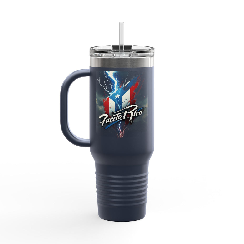 Taza de viaje con aislamiento puertorriqueño