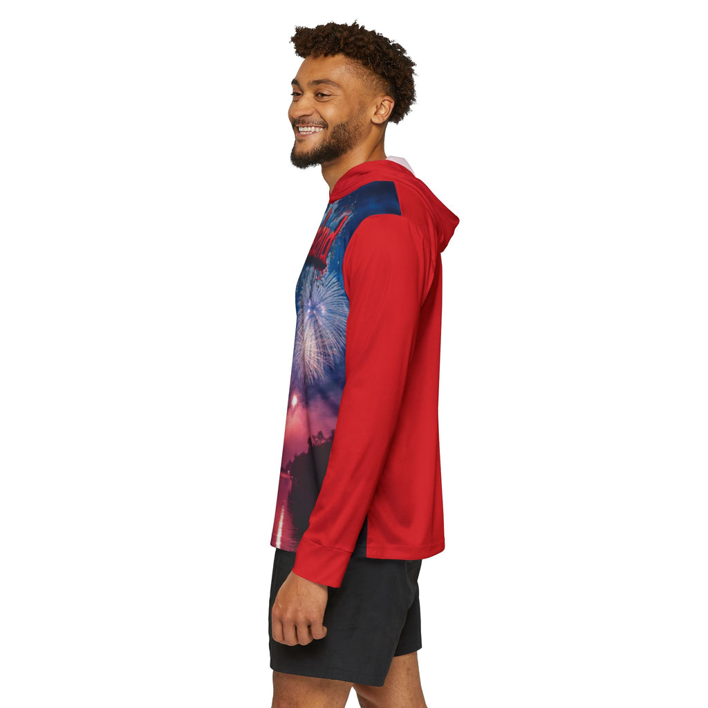 Cleveland Fireworks Hoodie — Men’s Red Sports Warmup Pullover