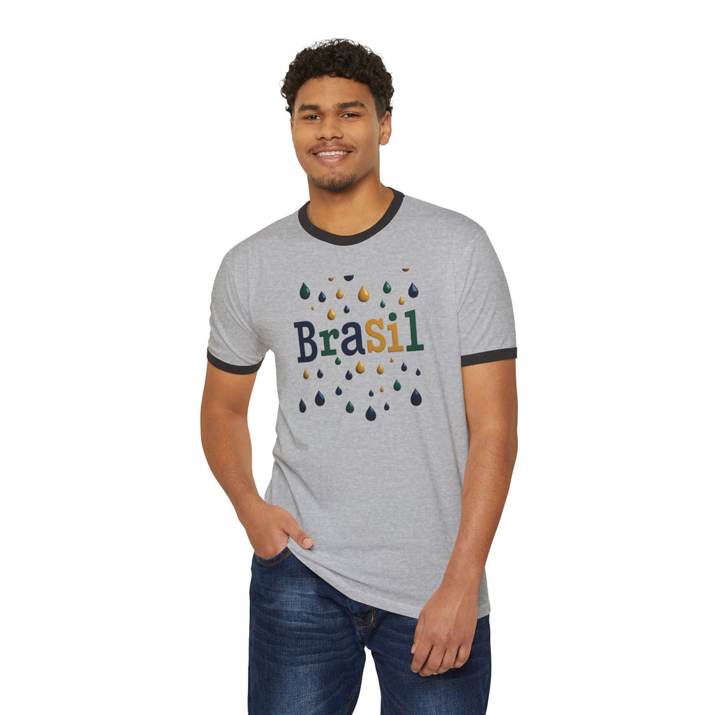Camiseta Brasil Graphic Ringer - Camiseta estilosa e confortável para uso casual