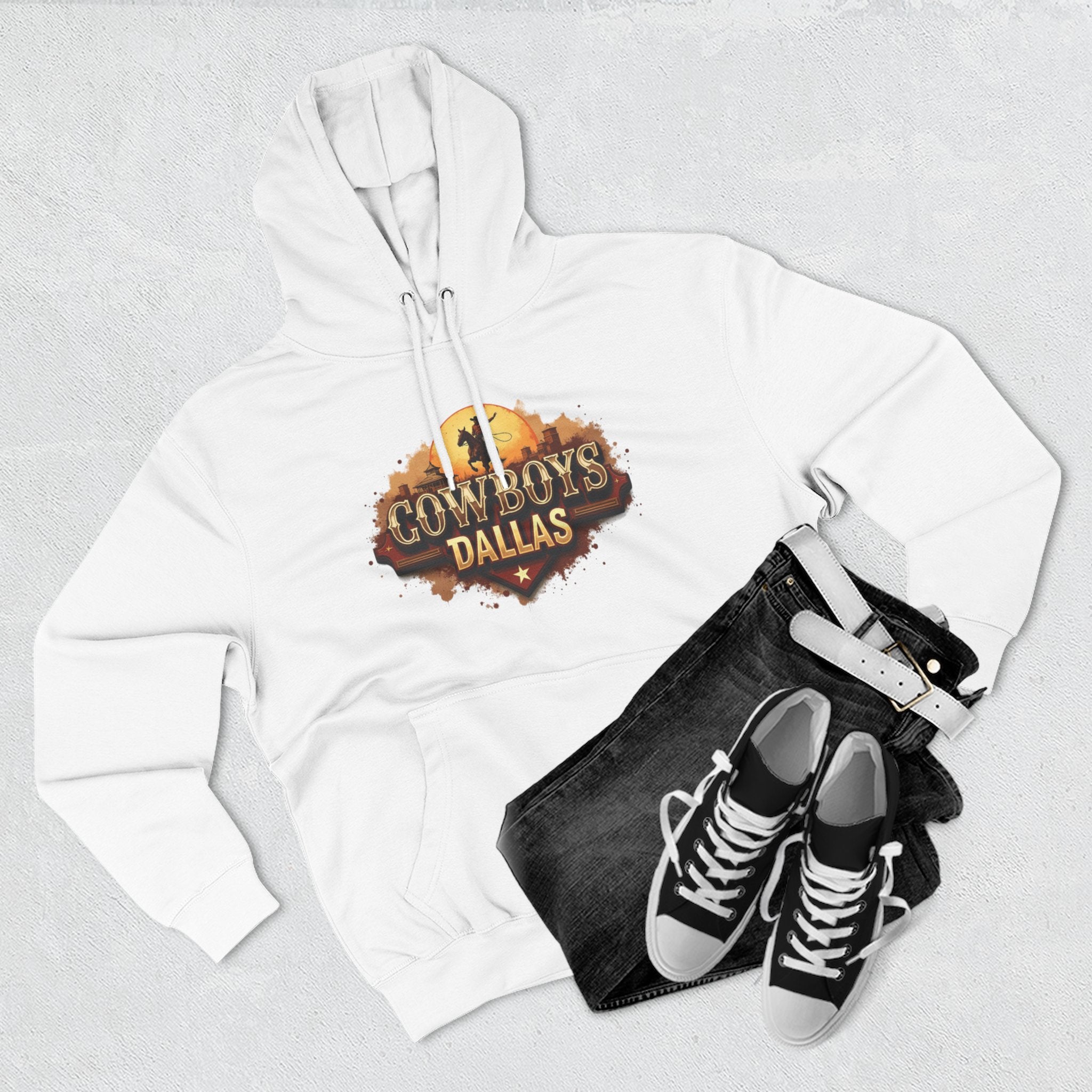Cowboys Fleece Hoodie, Cozy Sports Apparel, for Gifts, Game Day Outfit, Casual Streetwear, Unisex Hoodie 