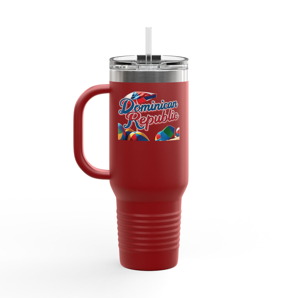 Taza térmica de viaje de República Dominicana - 40 Oz  Perfecta para la playa y viajes