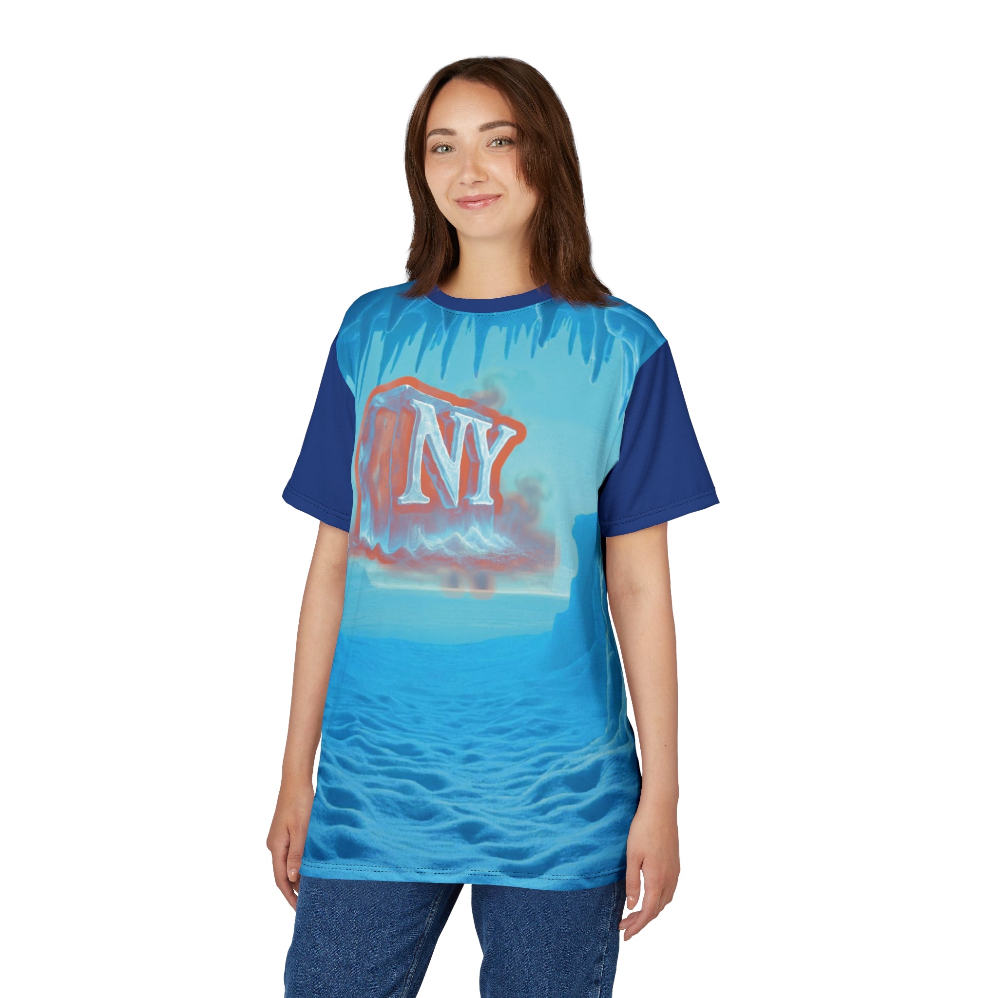 Chill Wave Unisex Tee, Ice World T-Shirt, NYC Graphic Tee, Cool Summer Shirt, Ocean Vibes Apparel, Casual Streetwear Top