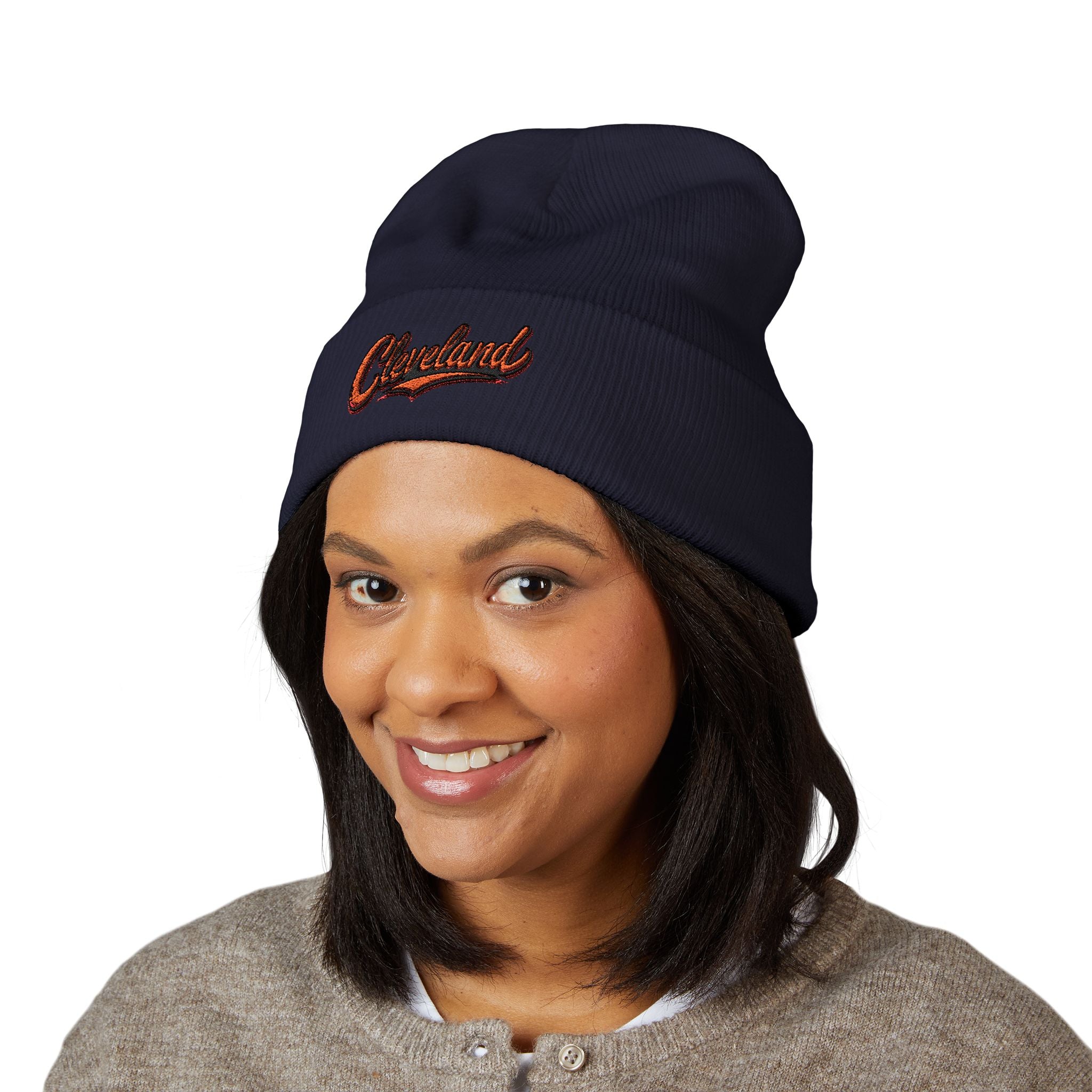 Cleveland Embroidered Cuffed Beanie